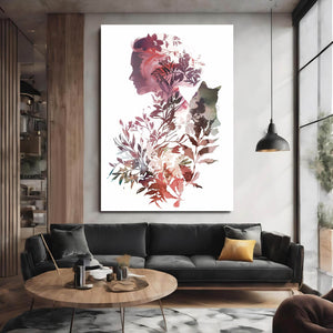 Leaf Girl Boho Wall Art | MusaArtGallery™