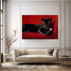 Leopard Wall Art Black