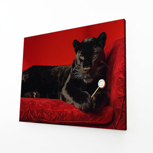 Leopard Wall Art Black