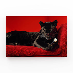 Leopard Wall Art Black