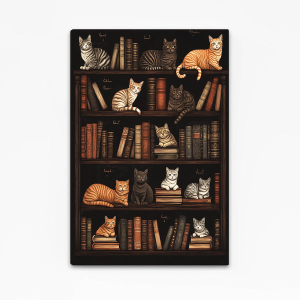 Arte de gatos de la biblioteca