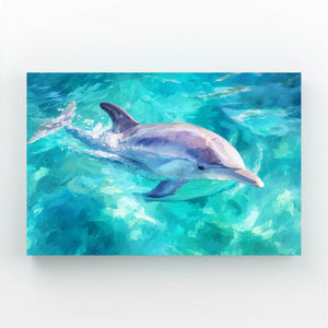 Light Azure Dolphin Art