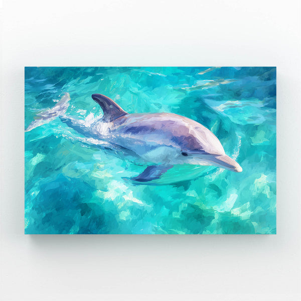 Light Azure Dolphin Art