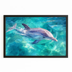 Light Azure Dolphin Art