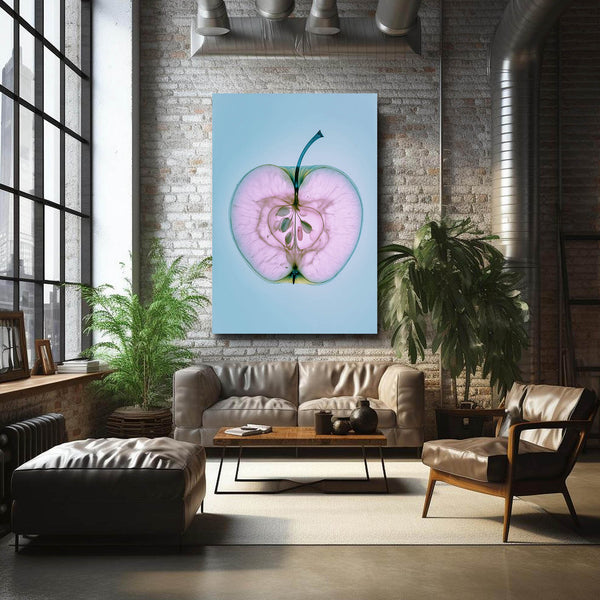 Light Blue Apple Art