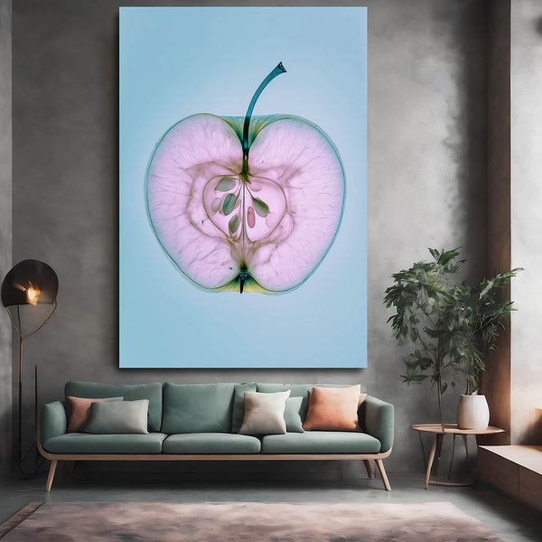 Light Blue Apple Art