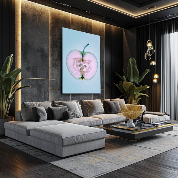 Light Blue Apple Art