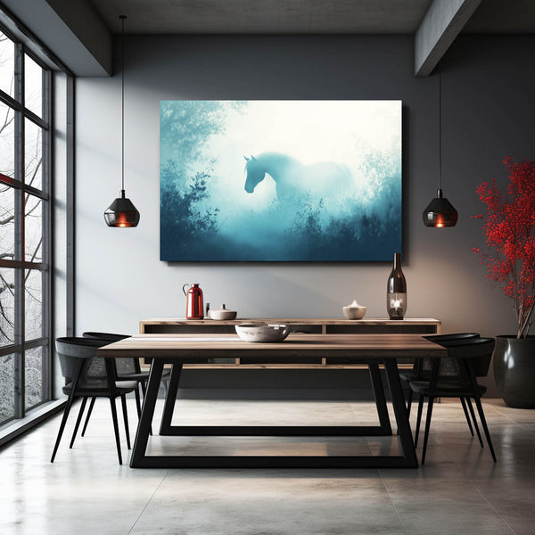 Light Blue Horse Art