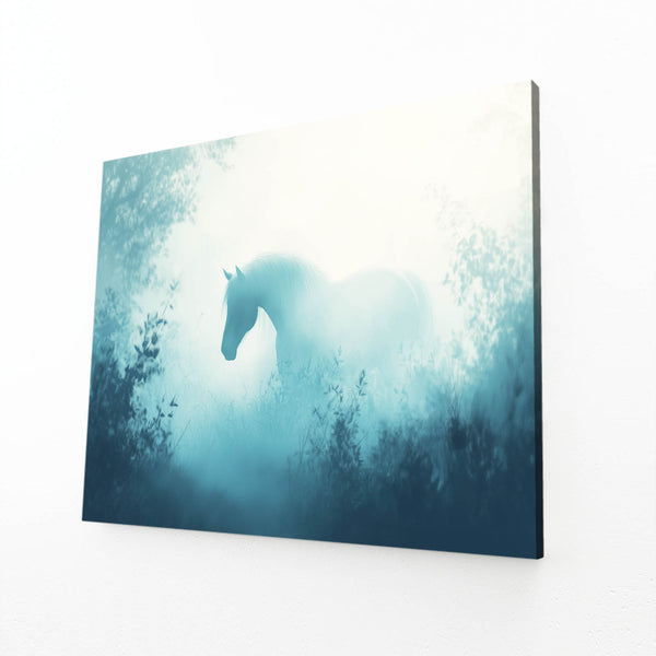 Light Blue Horse Art