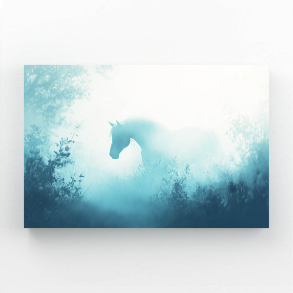 Light Blue Horse Art