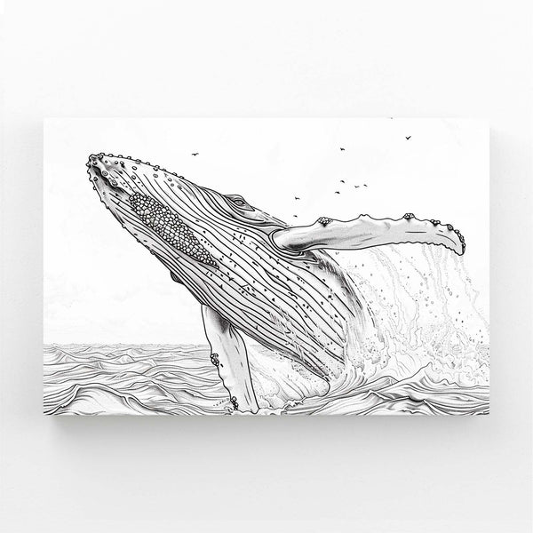 Line Art Whale Art | MusaArtGallery™