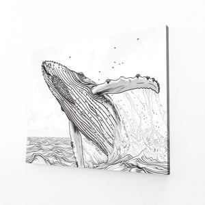 Line Art Whale Art | MusaArtGallery™