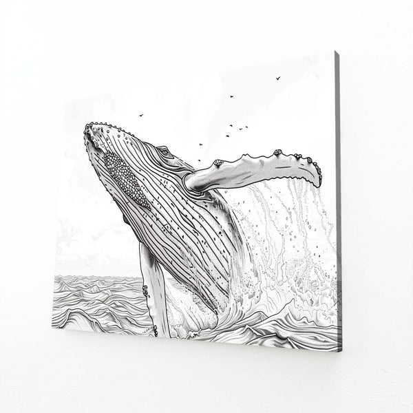 Line Art Whale Art | MusaArtGallery™