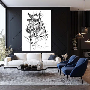 Line Horse Art