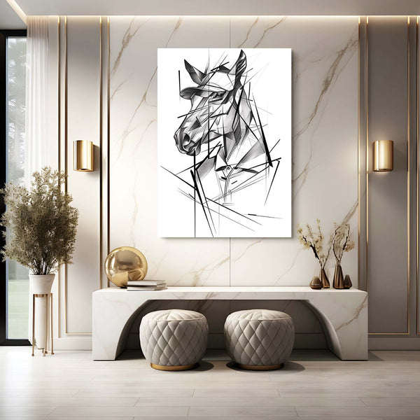 Line Horse Art