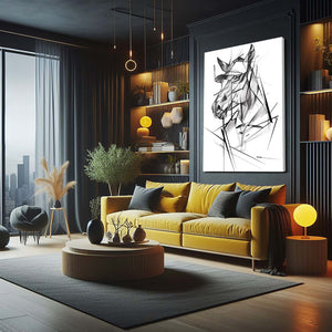 Line Horse Art