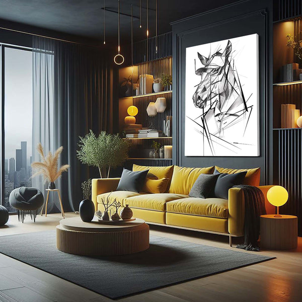 Line Horse Art