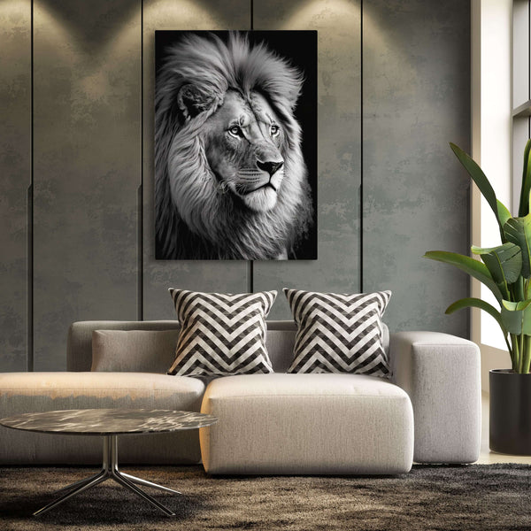 Lion Black and White Art | MusaArtGallery™