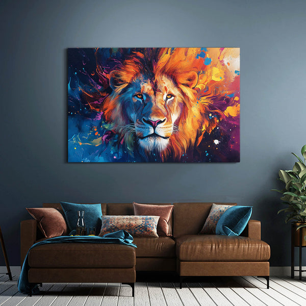 Lion Blaze Wall Art | MusaArtGallery™