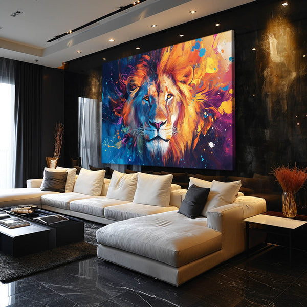 Lion Blaze Wall Art | MusaArtGallery™