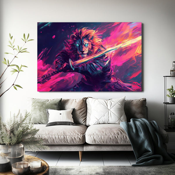 Lion Flame Wall Art | MusaArtGallery™