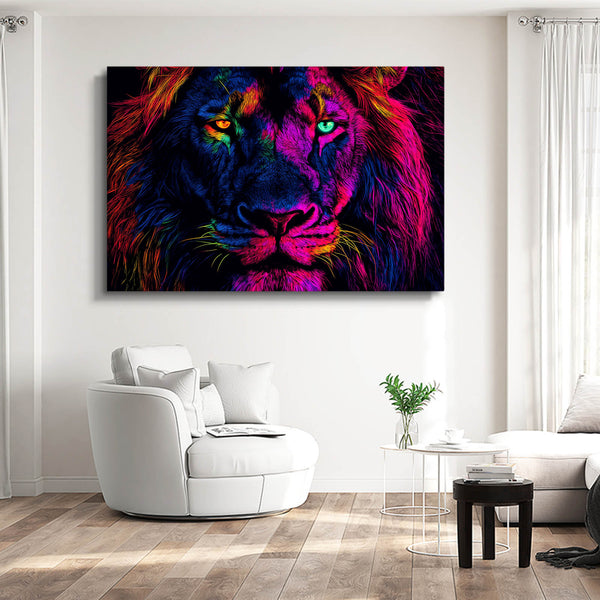 Lion Glows Wall Art | MusaArtGallery™