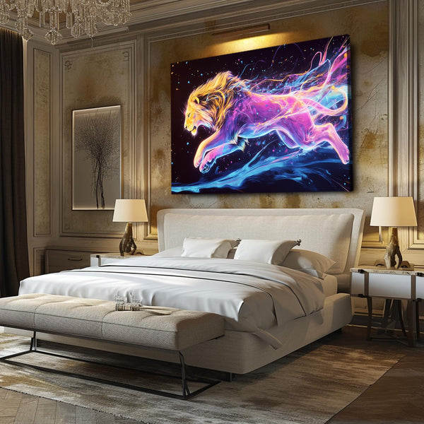 Lion Glow Wall Art | MusaArtGallery™