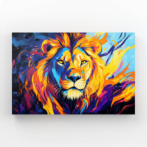 Lion Inferno Wall Art | MusaArtGallery™