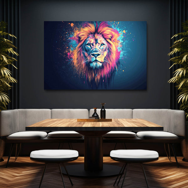 Lion Splatter Wall Art | MusaArtGallery™