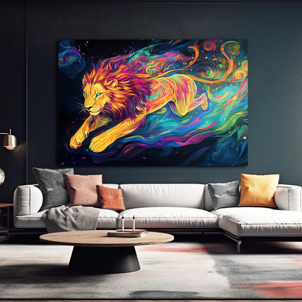 Lion Sprint Wall Art | MusaArtGallery™