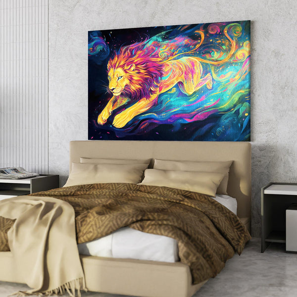 Lion Sprint Wall Art | MusaArtGallery™