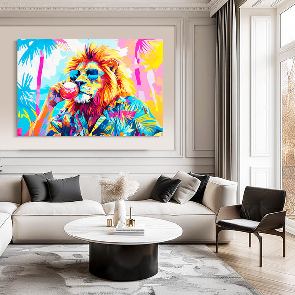 Lion Tropical Wall Art | MusaArtGallery™