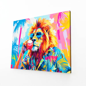 Lion Tropical Wall Art | MusaArtGallery™