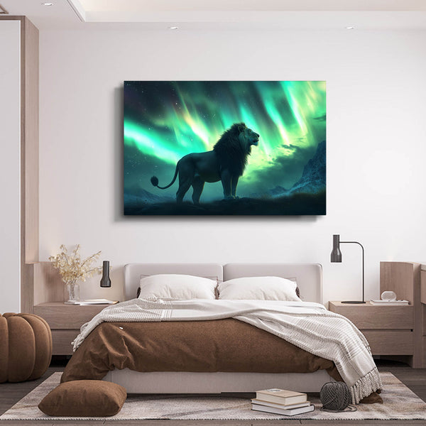 Lion Wall Art Aurora Glow | MusaArtGallery™