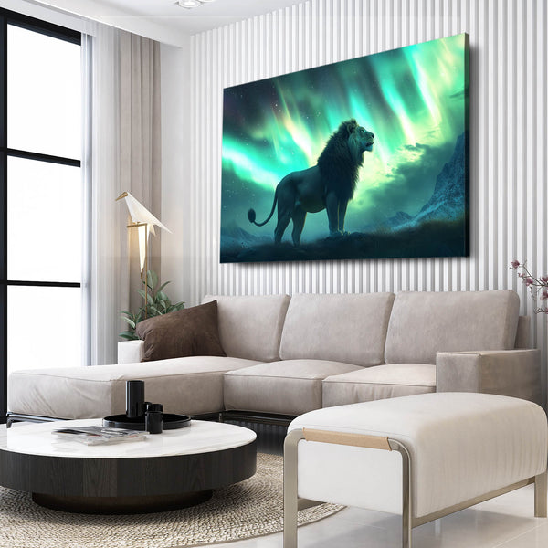 Lion Wall Art Aurora Glow | MusaArtGallery™