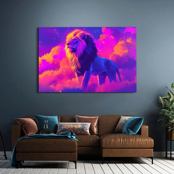 Lion Wall Art Celestial Glow | MusaArtGallery™