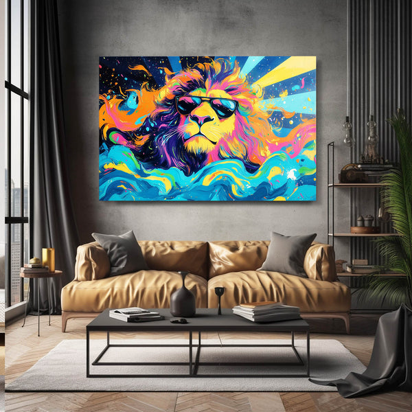 Lion Wall Art Cool Shades | MusaArtGallery™