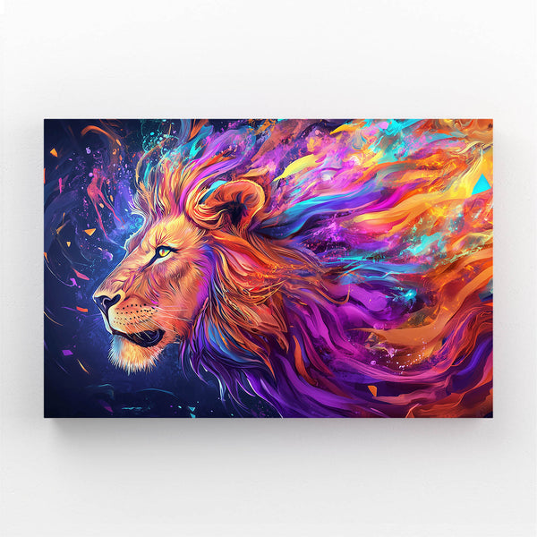 Lion Wall Art Cosmic Flame | MusaArtGallery™