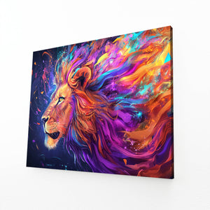 Lion Wall Art Cosmic Flame | MusaArtGallery™