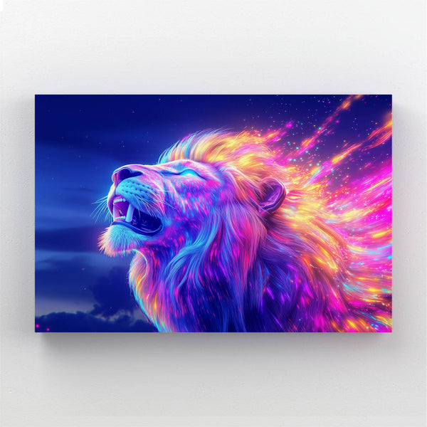 Lion Wall Art Cosmic Glow | MusaArtGallery™