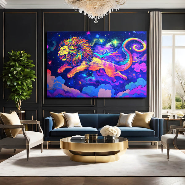 Lion Wall Art Cosmic Roar | MusaArtGallery™