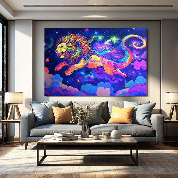 Lion Wall Art Cosmic Roar | MusaArtGallery™