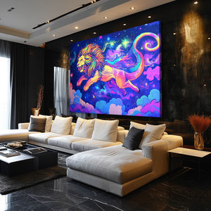 Lion Wall Art Cosmic Roar | MusaArtGallery™