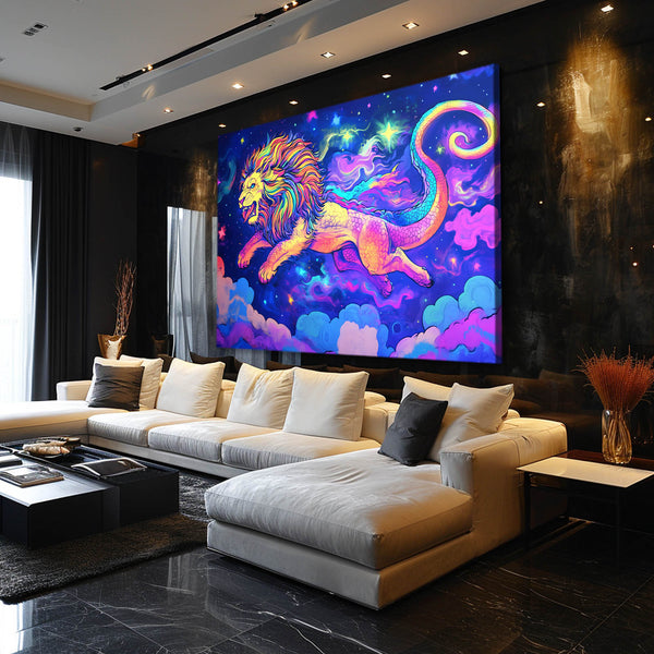 Lion Wall Art Cosmic Roar | MusaArtGallery™