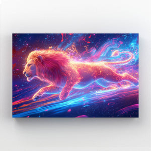 Lion Wall Art Cosmic Run | MusaArtGallery™