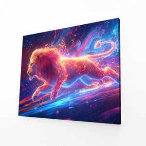 Lion Wall Art Cosmic Run | MusaArtGallery™