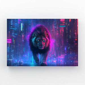 Lion Wall Art Cyber King | MusaArtGallery™