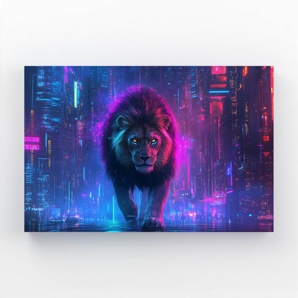 Lion Wall Art Cyber King | MusaArtGallery™