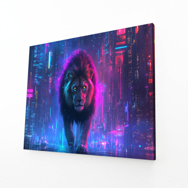 Lion Wall Art Cyber King | MusaArtGallery™