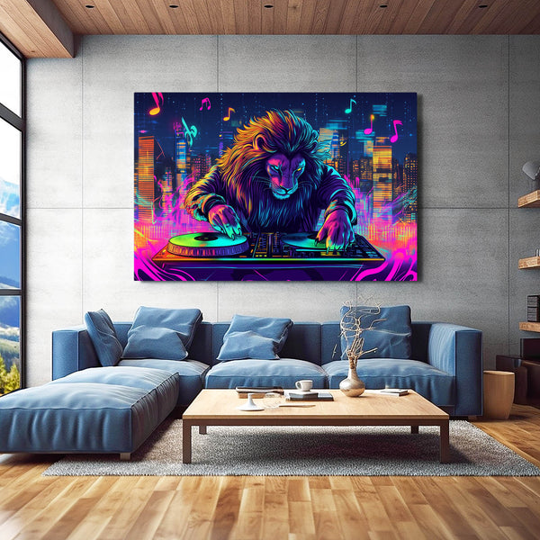 Lion Wall Art DJ Vibes | MusaArtGallery™